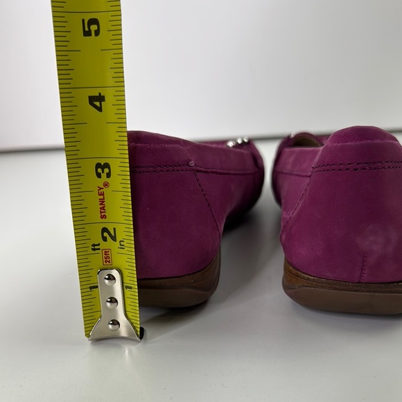 Geox Pink Slip On Loafers with Silver Buckle size 37 ½ - Picture 6 of 11